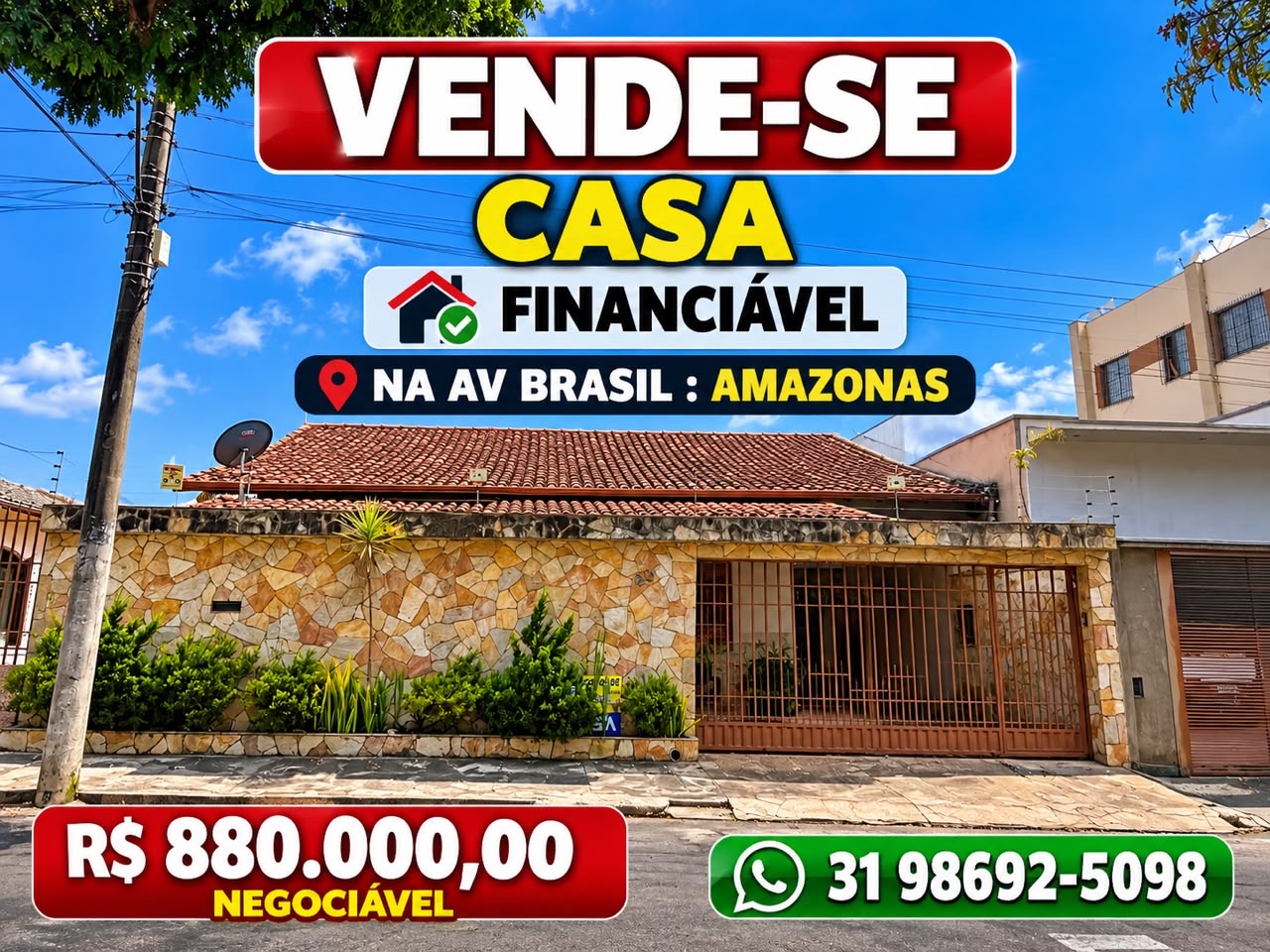 CASA A VENDA, bairro Amazonas/Itabira