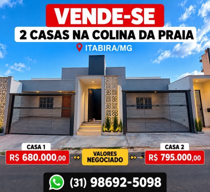 DUAS CASAS A VENDA, bairro Colina da Praia