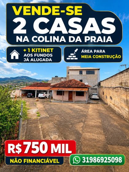 2 CASAS A VENDA, bairro Colina da Praia - Itabira